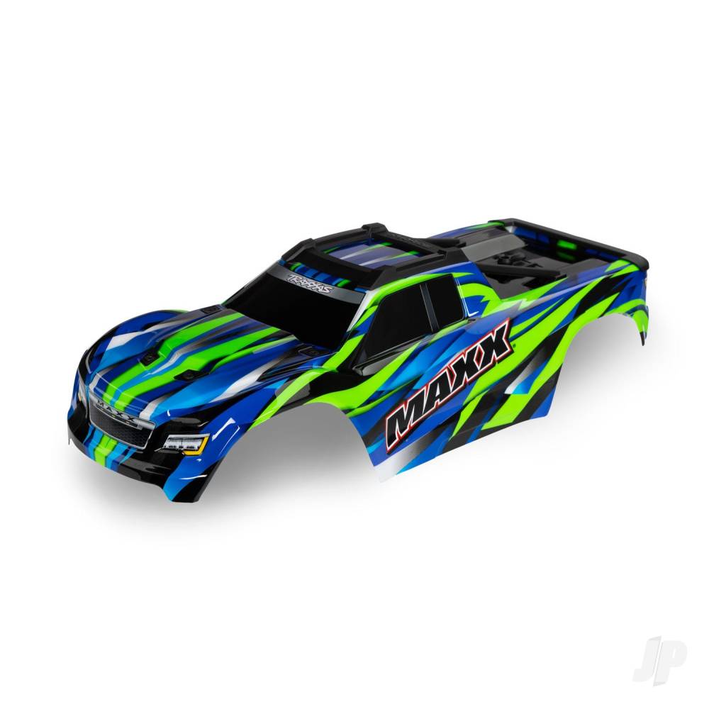 Traxxas Body, Maxx, green (painted, decals applied) (fits Maxx with extended chassis (352mm wheelbase)) TRX8918G