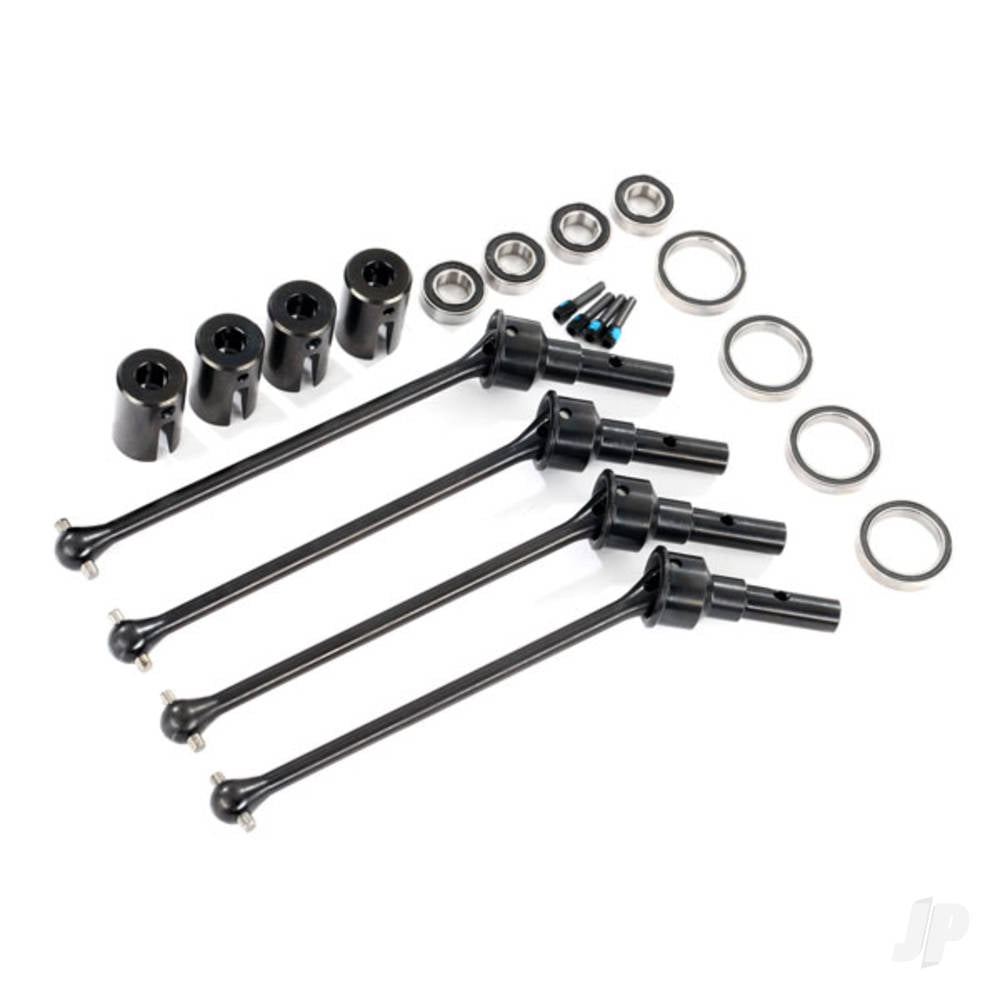 Traxxas Driveshafts, Steel constant-velocity (assembled), Front or Rear (4 pcs) (for use with #8995 WideMaxx suspension kit) (requires #8654 series 17mm splined wheel Hubs and #7758 series 17mm nuts for a complete Set) TRX8996X
