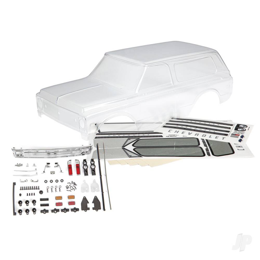 Traxxas Body, Chevrolet Blazer (1969 - 1970) (clear, requires painting) (includes grille, side mirrors, door handles, windshield wipers, decals, window masks) TRX9112