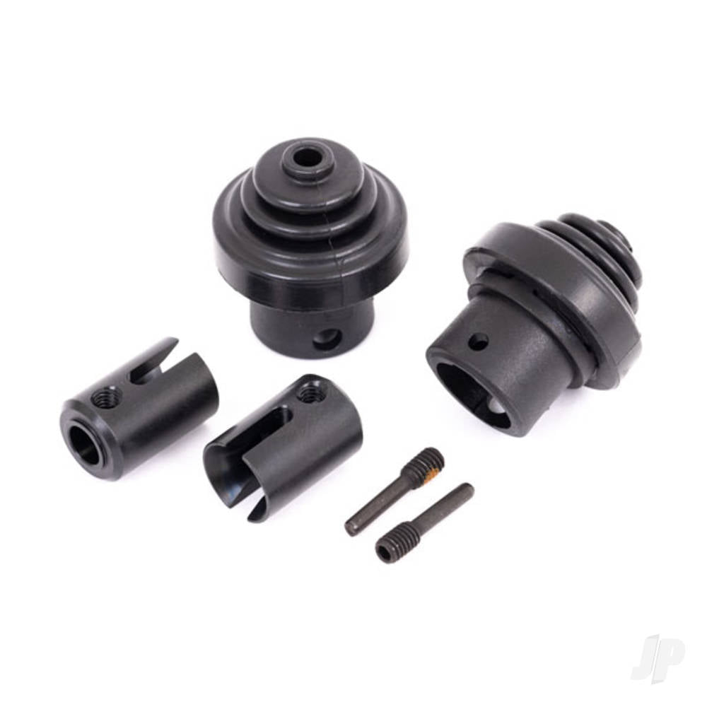 Traxxas Drive cup, front or rear (hardened steel) (for differential pinion gear) / driveshaft boots (2) / boot retainers (2) TRX9587