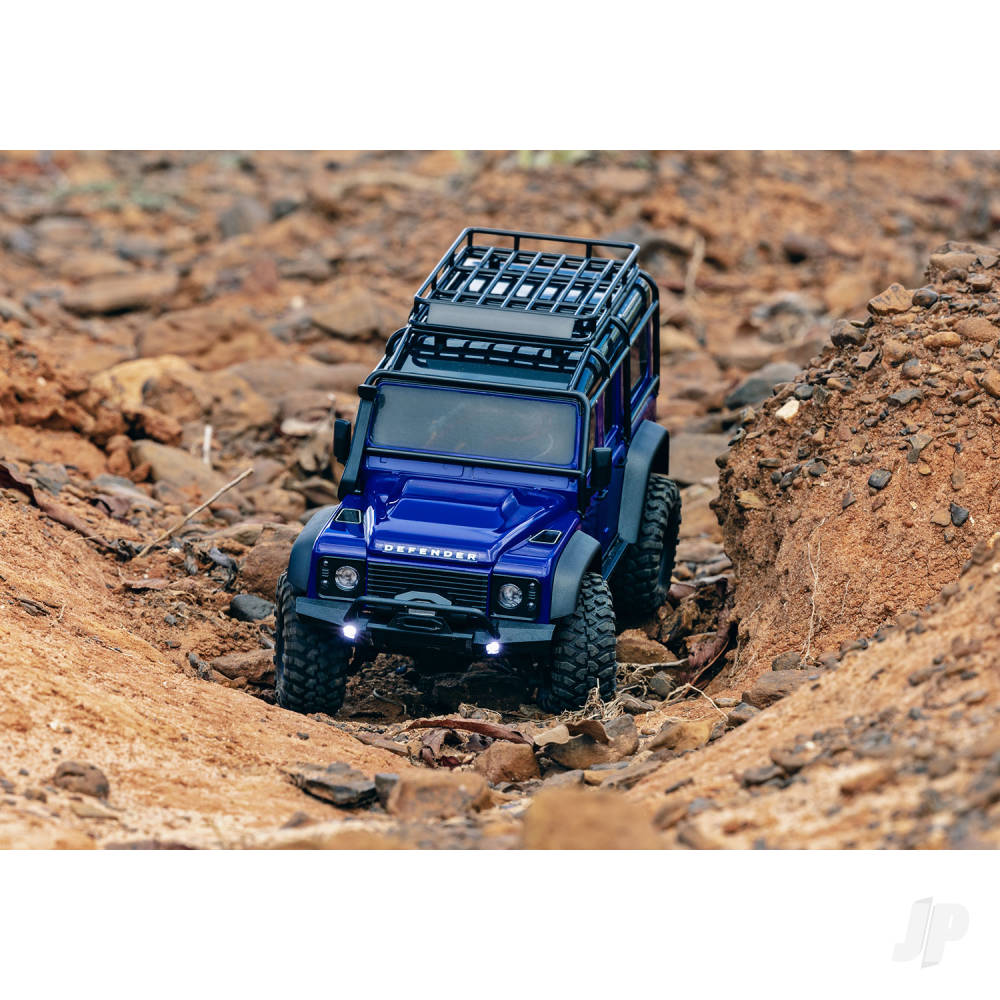 Traxxas TRX-4M Land Rover Defender 1:18 4WD Electric Trail Crawler, Light Blue