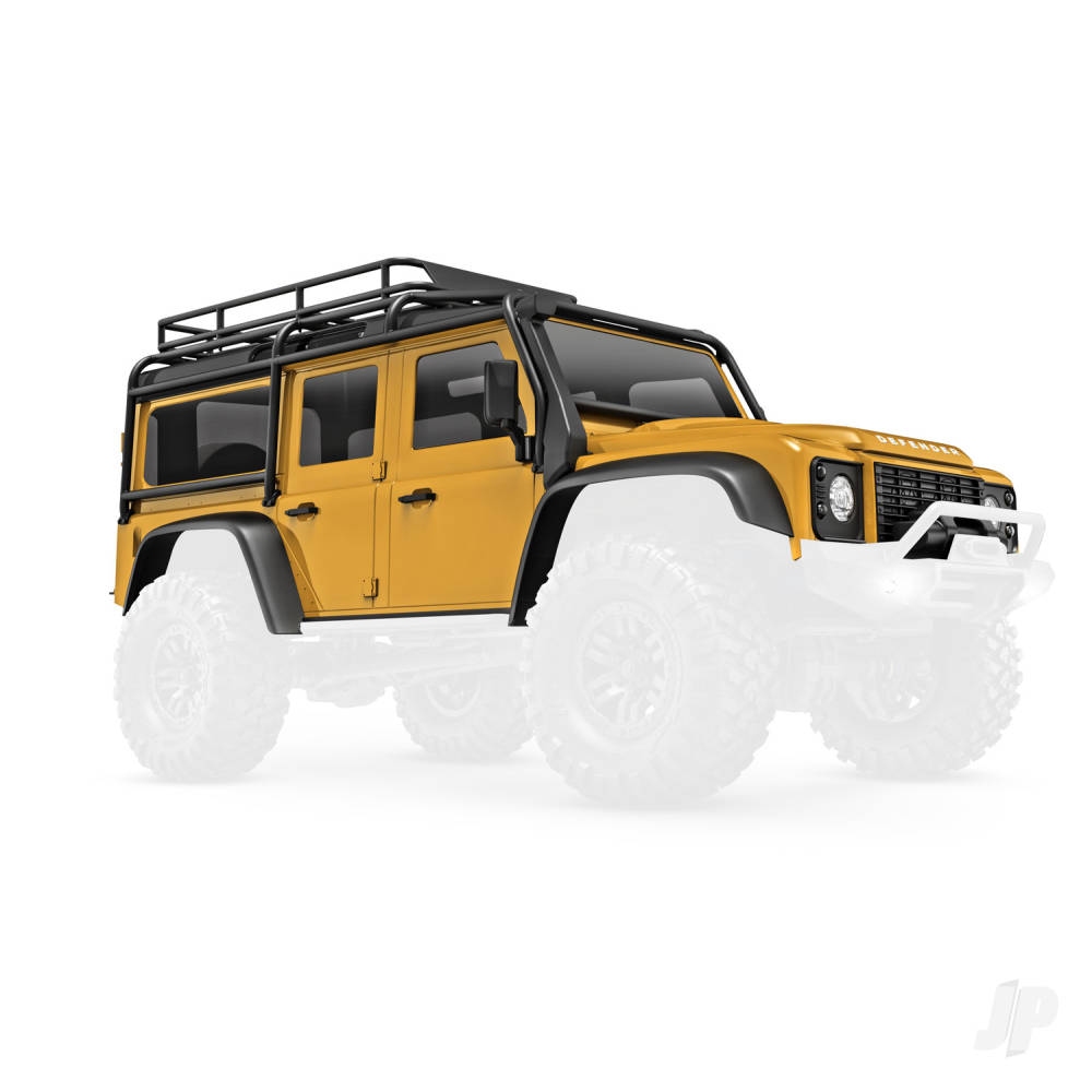 Traxxas Body, Land Rover Defender, complete, tan (includes grille, side mirrors, door handles, fender flares, fuel canisters, jack, spare Tyre mount, & clipless mounting) (requires #9734 front & rear bumpers) TRX9712-TAN