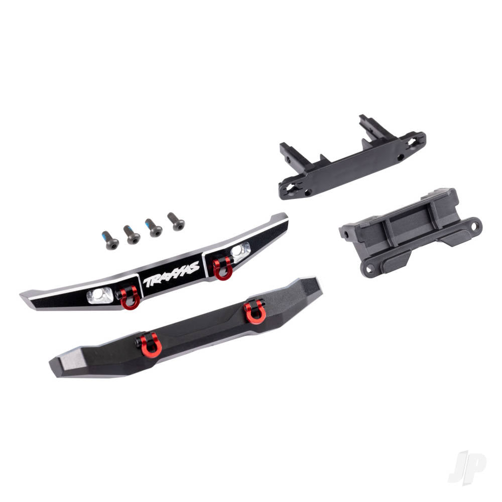 Traxxas Bumper, front (1), rear (1), 6061-T6 aluminium (black-anodised) (assembled with D-rings)/ bumper mounts (front & rear)/ 2.5x6mm BCS (with threadlock) (4) (fits TRX-4M Ford Bronco) TRX9735X