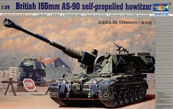 Trumpeter 1:35 - British AS-90 155mm Self-Propelled Howitzer