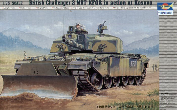 Trumpeter British Army Challenger 2 KFOR Main Battle Tank w/Dozer Blade PKTM00345