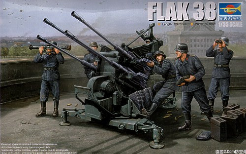 Trumpeter German Army FlaK38 2.0cm Anti-Aircraft Gun PKTM02309