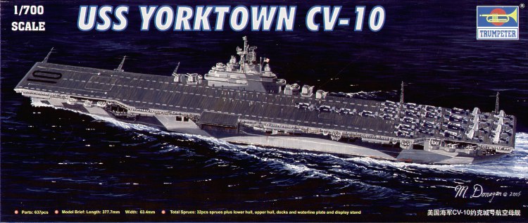 Trumpeter 1:700 - USS Yorktown Aircraft Carrier CV-10