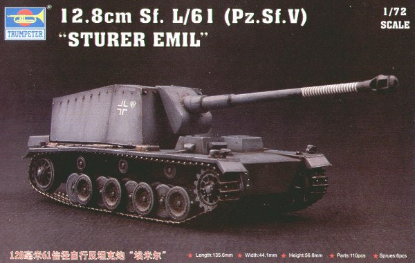 Trumpeter 1:72 - German 12.8cm Pz.Sf.V L/61 Sturer Emil