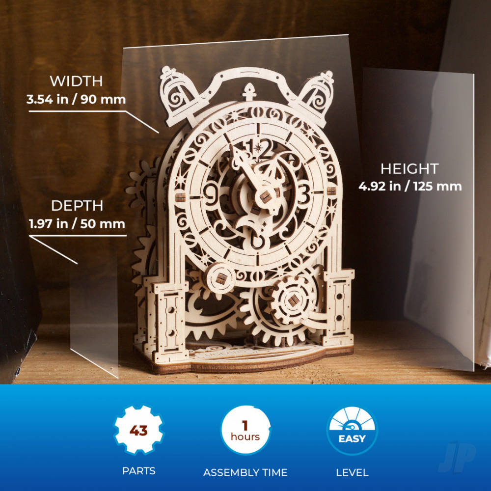 UGears Vintage Alarm Clock UGR70163 7