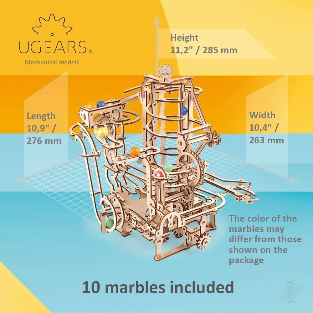 UGears Marble Run Spiral Hoist UGR70177 7