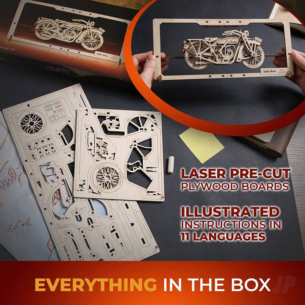 UGears Indie Moto 2.5D Puzzle UGR70194 8