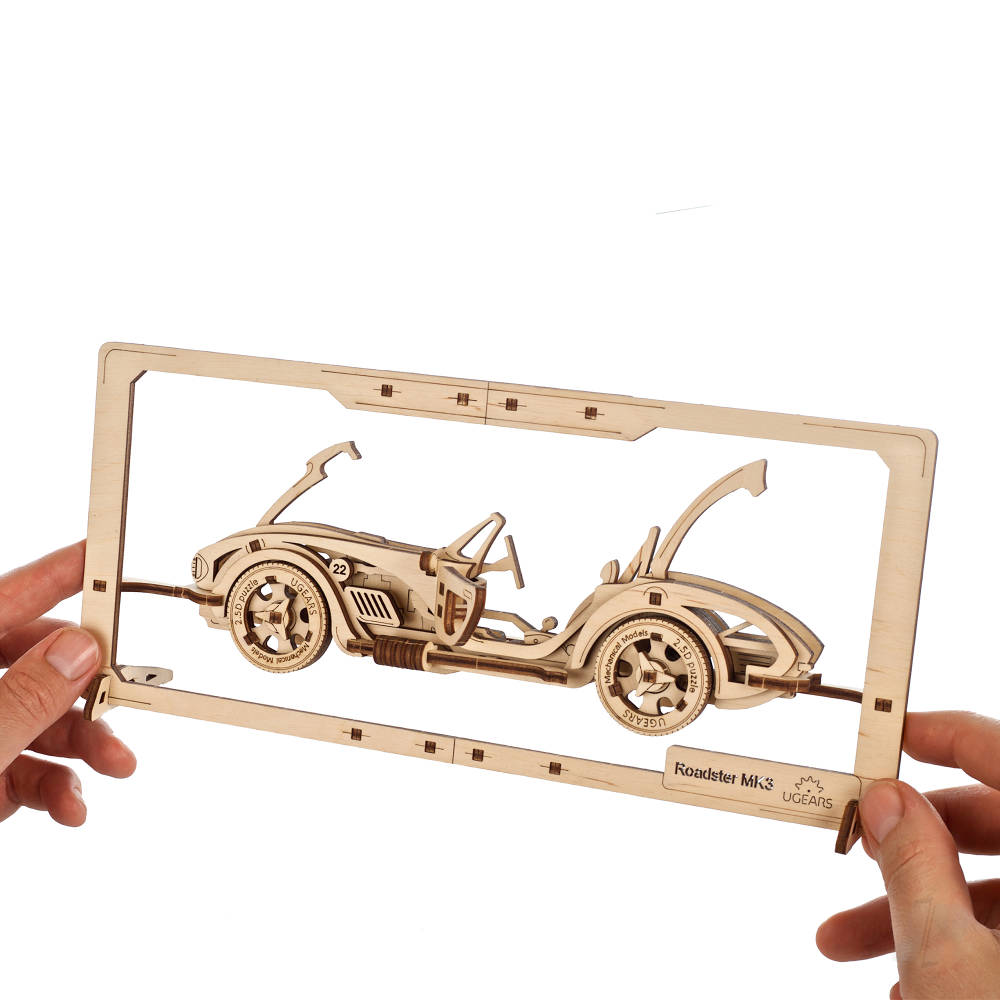 UGears Roadster MK3 2.5D Puzzle UGR70195 4