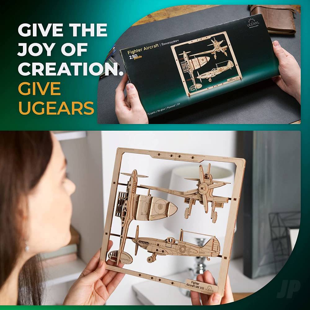UGears Fighter Aircraft 2.5D Puzzle UGR70196 8