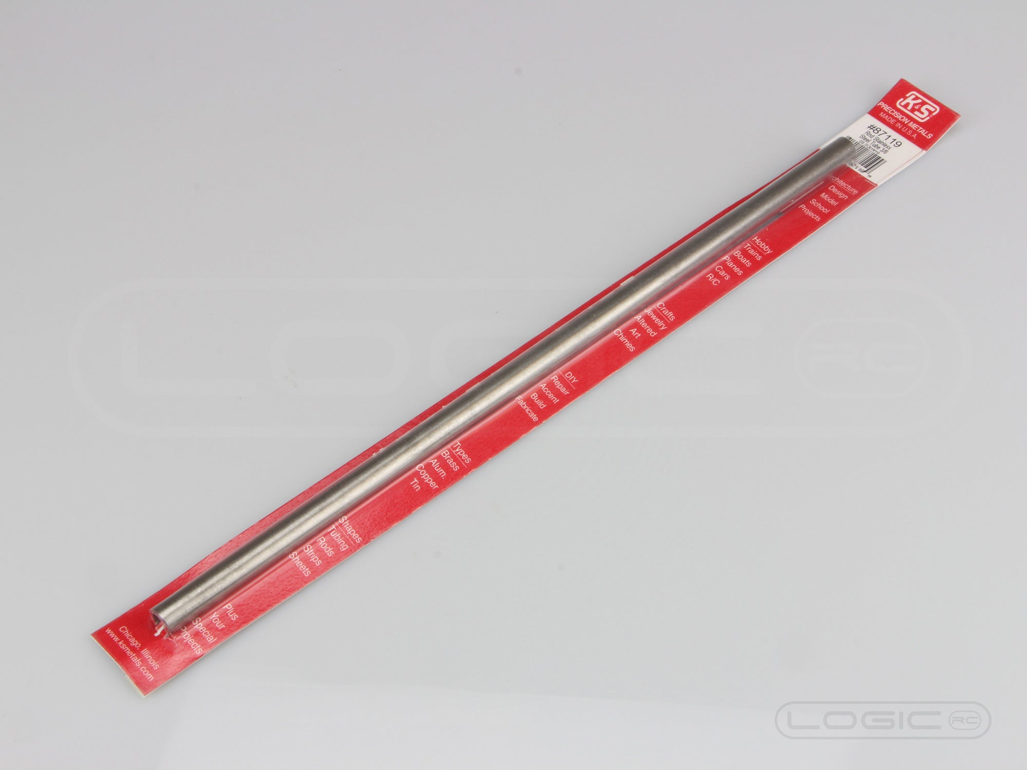 12" Round Stainless Steel Tube 3/8" (Pk1) .028 Wall