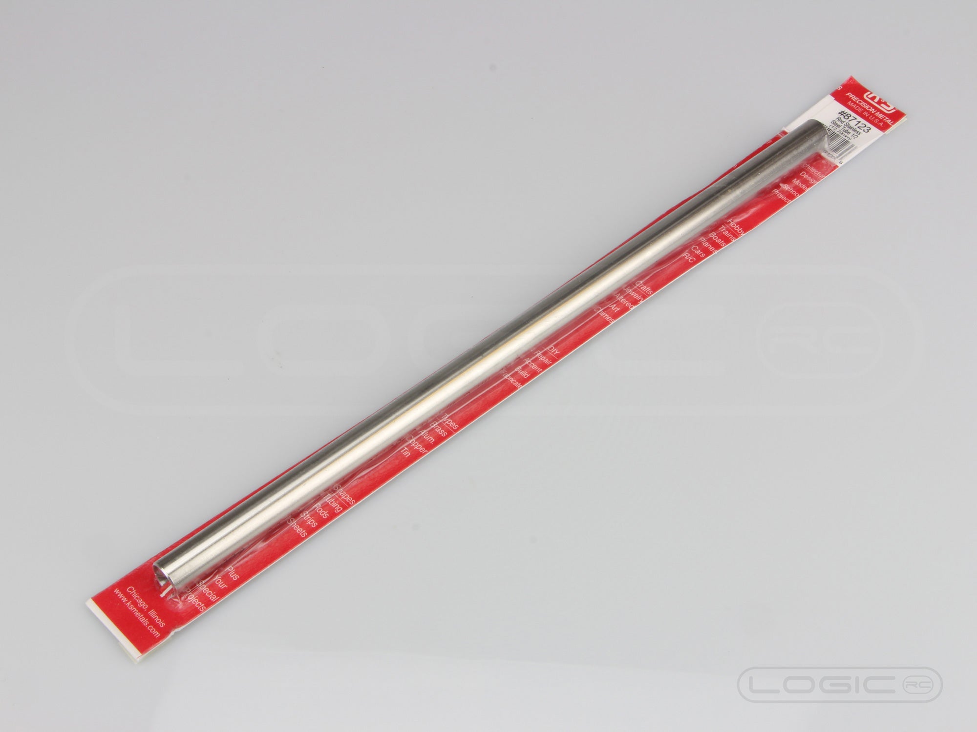 12" Round Stainless Steel Tube 1/2" (Pk1) .028 Wall