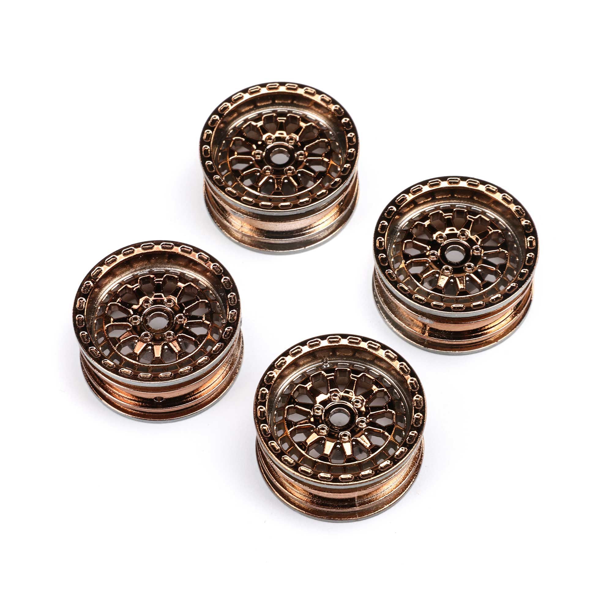 Black Rhino Wheel 1.0", 7mm Hex (4): SCX24