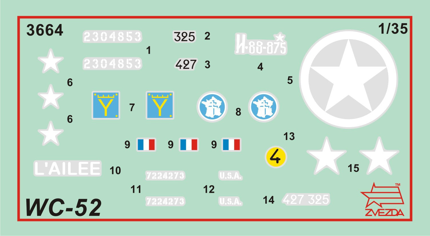 Zvezda Wc - 52 Us Wwii Military Multipurpose 3/4 T Vehicle Z3664