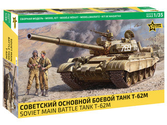 Zvezda Soviet Main Battle Tank T-62M Z3679 - Military Vehicle Kits