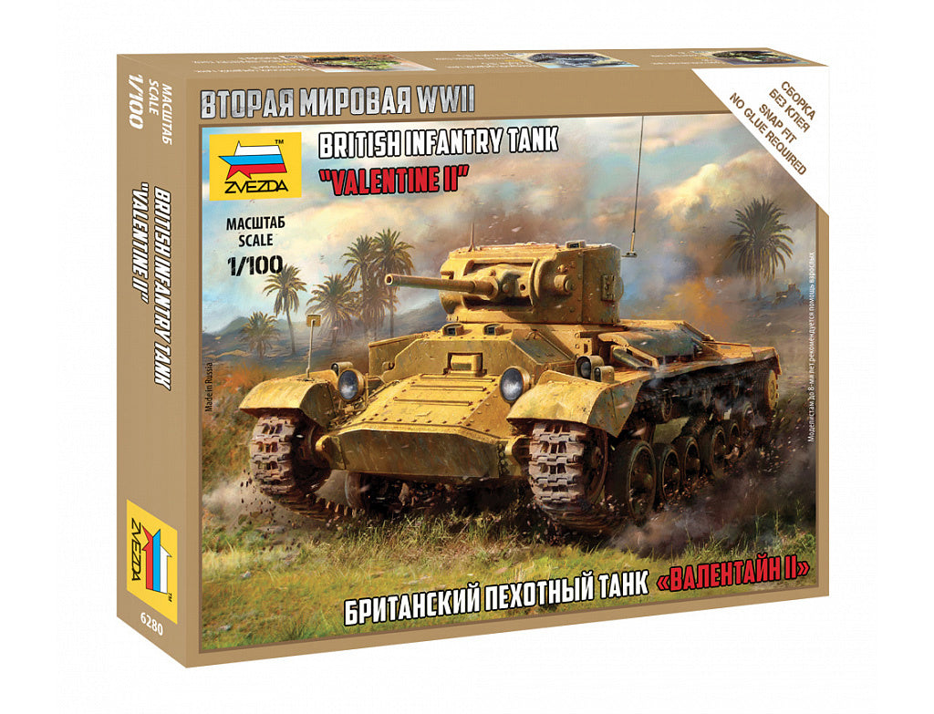 Zvezda British Infantry Tank Valentine Ii Z6280