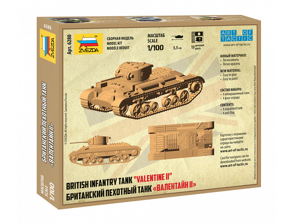 Zvezda British Infantry Tank Valentine Ii Z6280