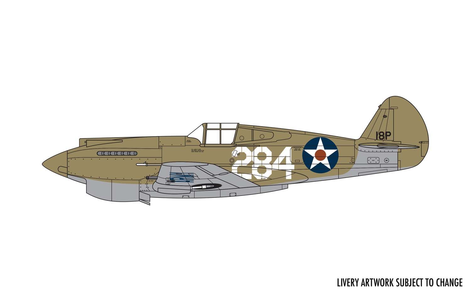 Airfix 1/72 Curtiss P-40B Warhawk A01003B