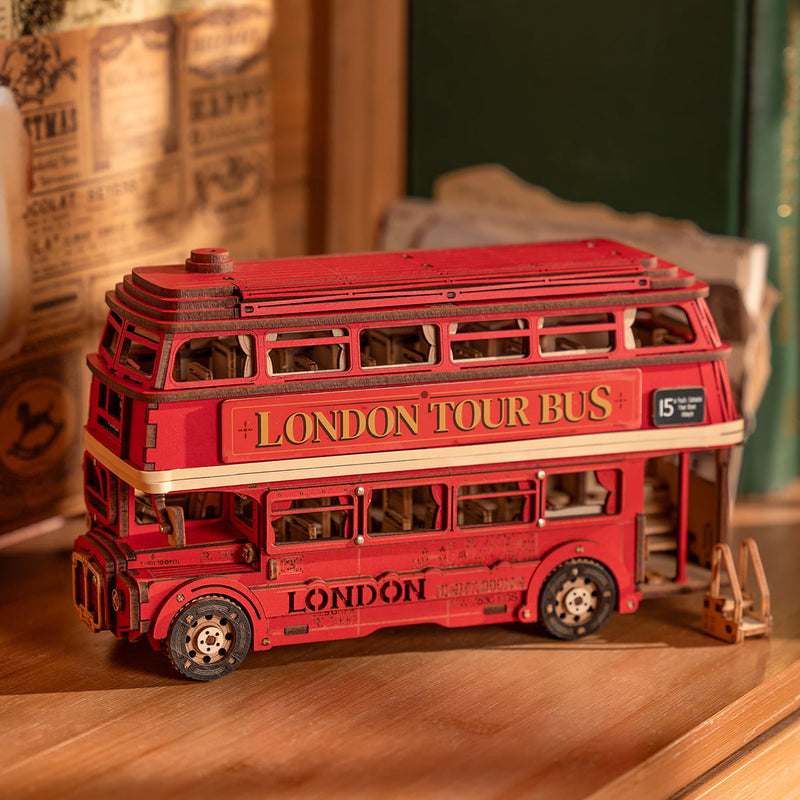 Rolife ROKR TGM02 3D Wooden Puzzle London Tour Bus