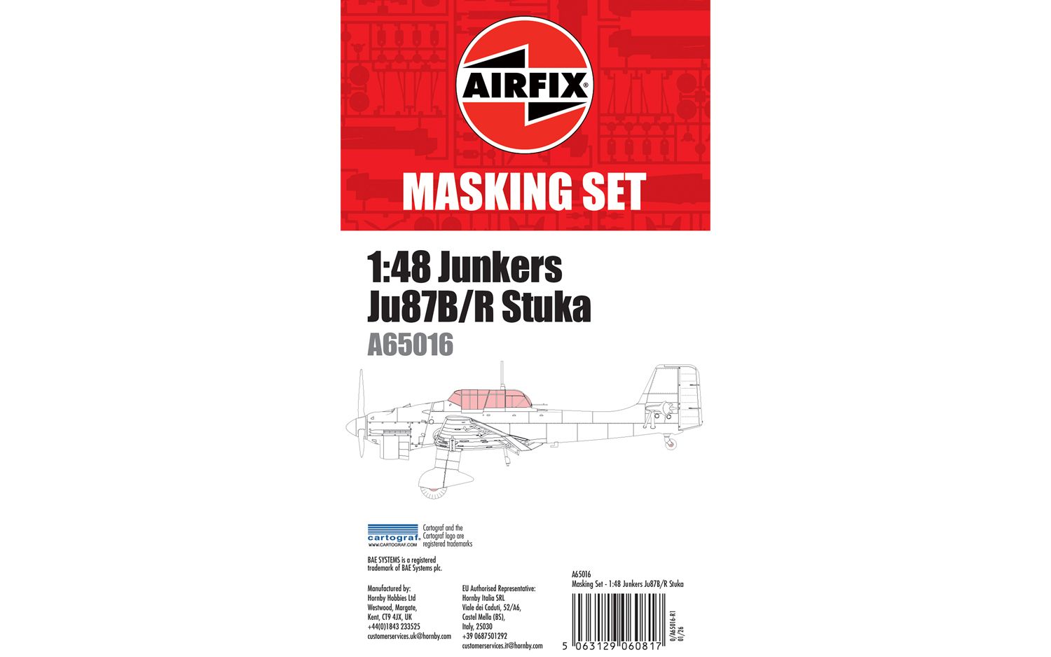 Airfix Masking Set - Junkers Ju87 Stuka - 1:48 Scale A65016
