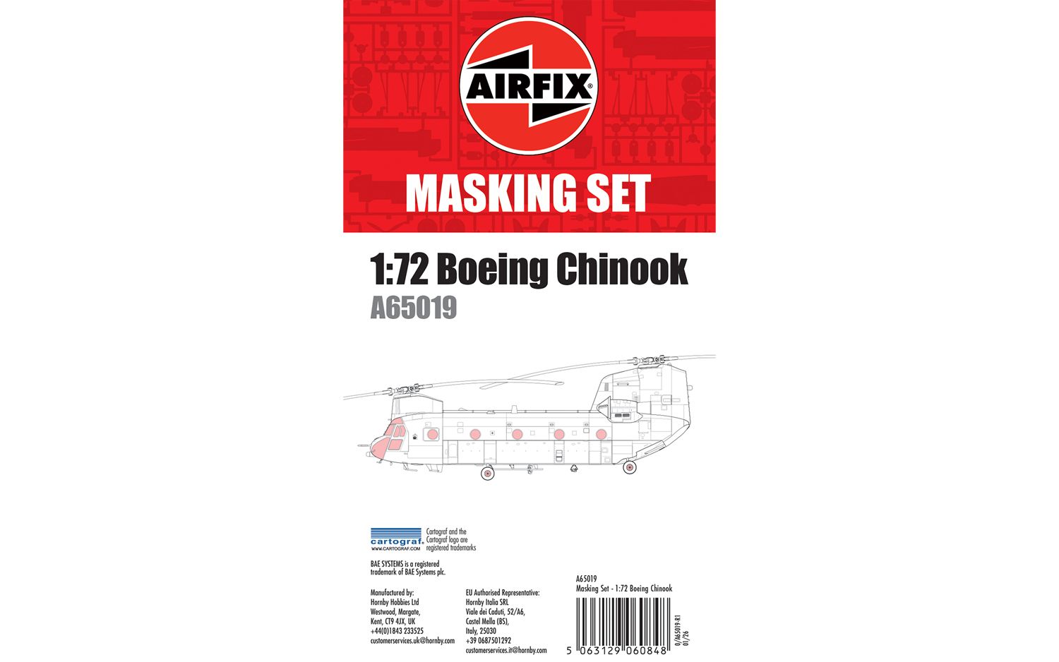 Airfix Masking Set - Boeing Chinook - 1:72 Scale A65019
