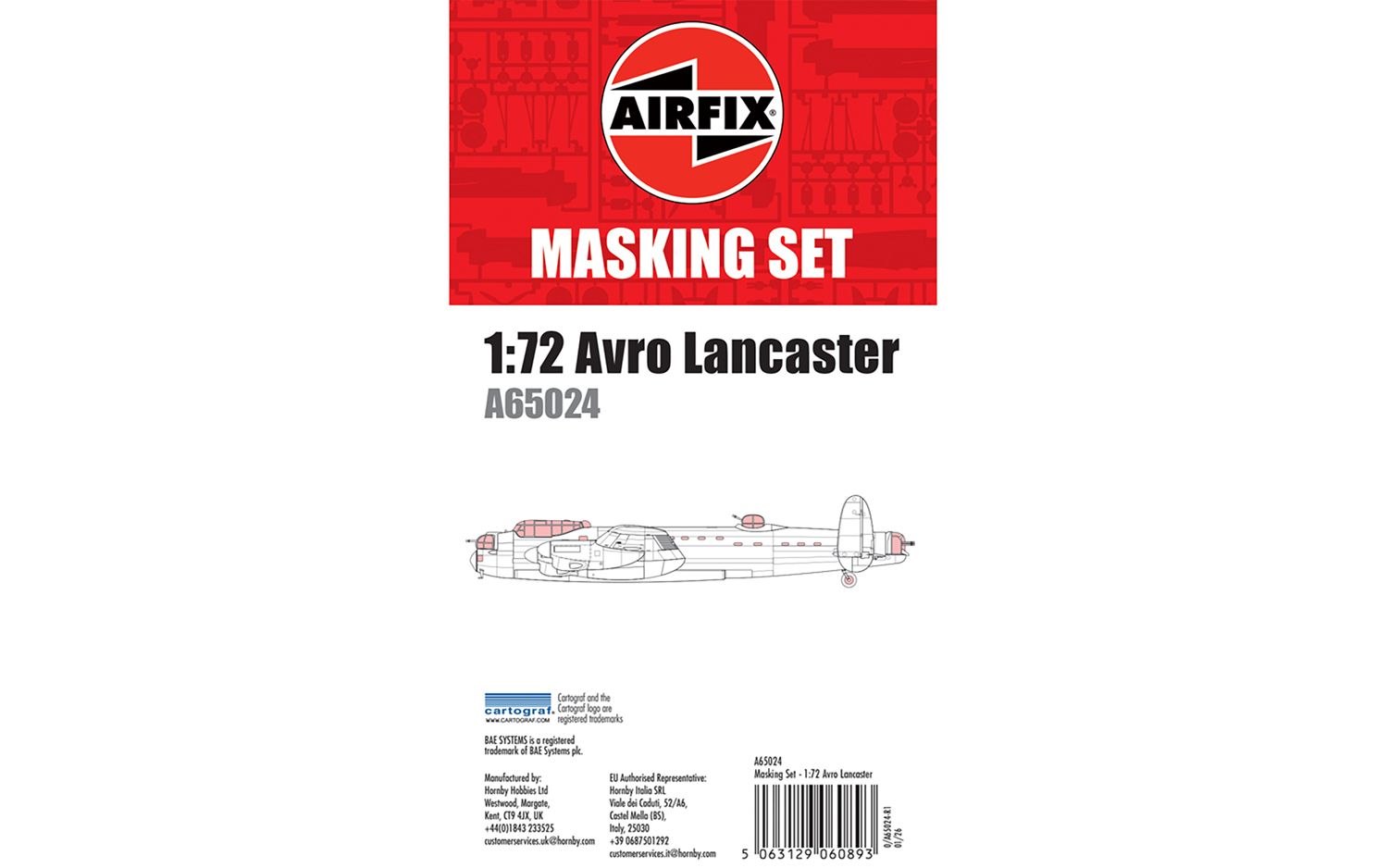 Airfix Masking Set - Avro Lancaster - 1:72 Scale A65024