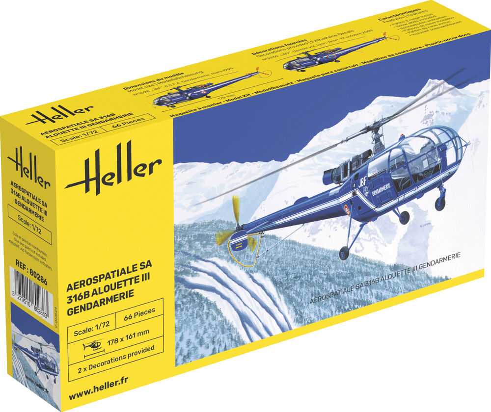 Heller 1:72 - SA 316 Alouette III Gendarmerie
