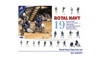 1/84 Royal Navy Officers - Set of 19 die cast figurines