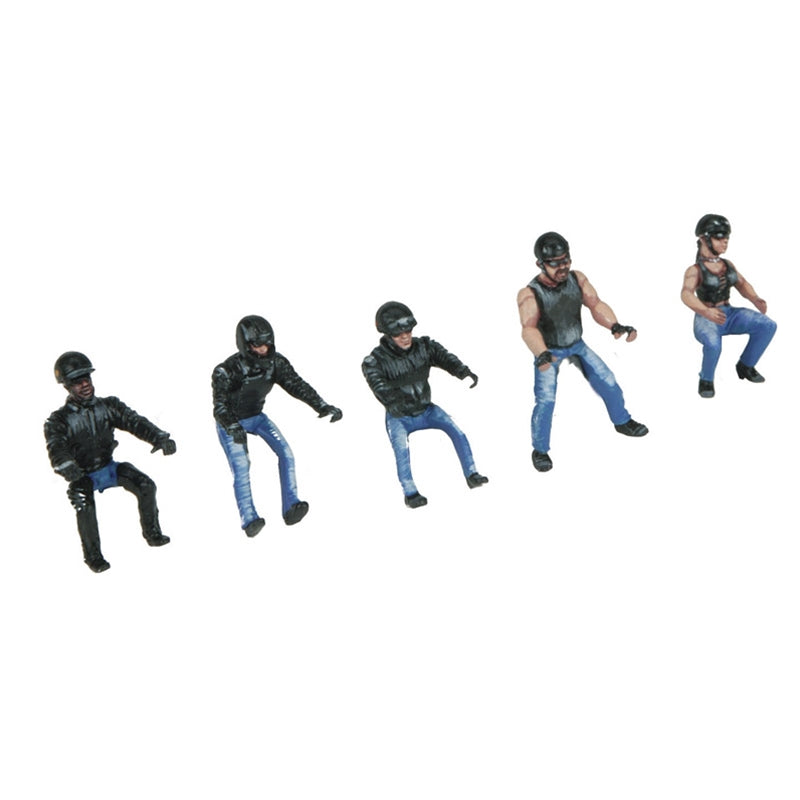 Atlas O Motorcycle Figure Set 5pcs AL66919