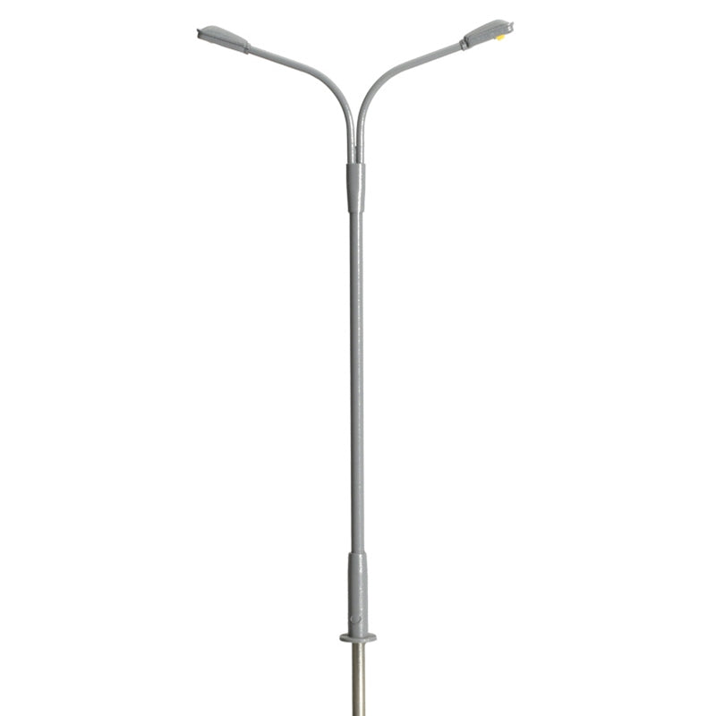 Atlas Double Arm Street Light Grey Warm White LED (3) AL70000151
