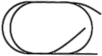 Atlas HO-13 Code 83 Layout Simple Oval with Spurs ALK10013-83