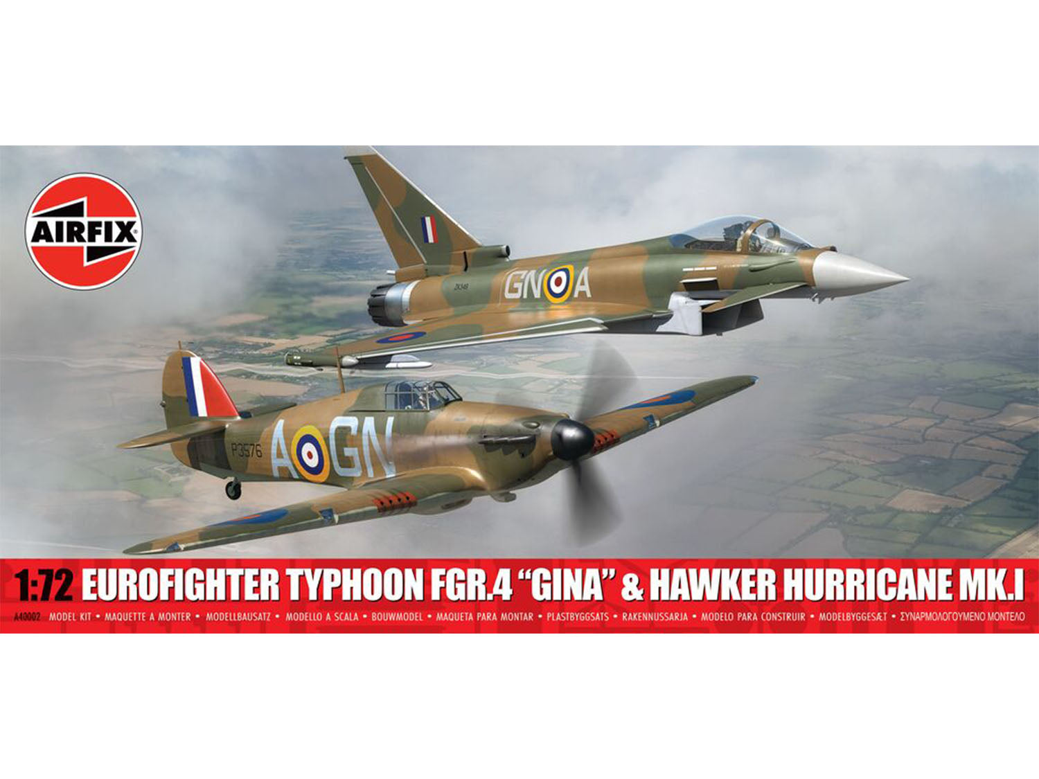 Airfix Twin Pack - Eurofighter Typhoon Fgr.4 (Gina) + Hawker Hurricane Mk.I A40002