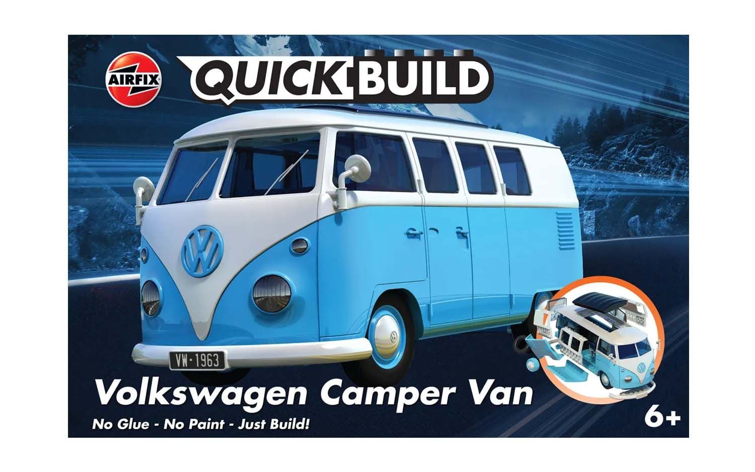 Airfix Quickbuild VW Camper Van Blue J6024