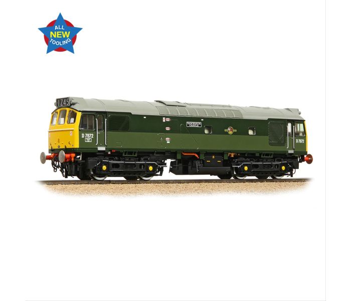 Branchline Class 25/3 D7672 'Tamworth Castle' BR Two-Tone Green (Full Yell. Ends) 32-334SF - Locomotives