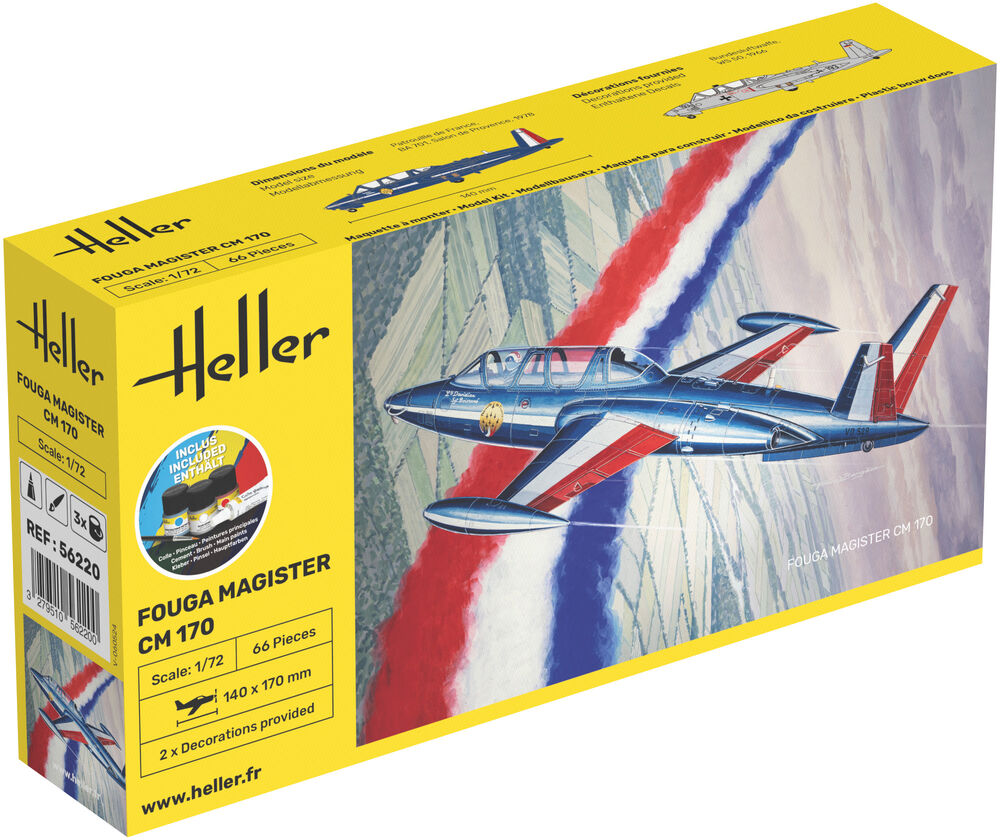 Heller 1:72 Gift Set - Fouga Magister CM170