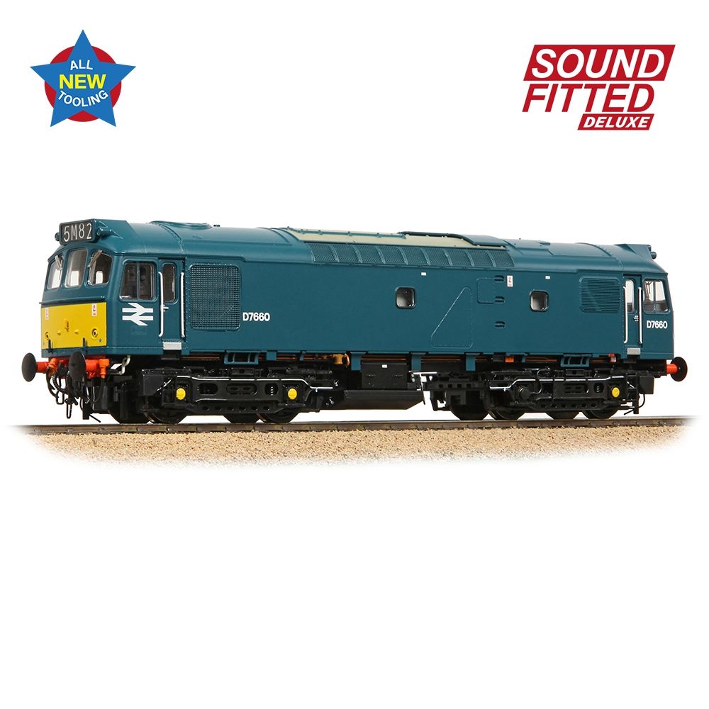 Branchline Class 25/3 D7660 BR Blue (Small Yellow Panels) 32-333SFX
