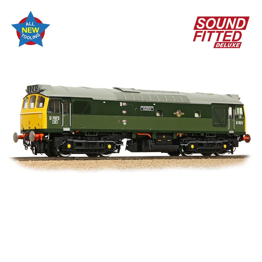 Branchline Class 25/3 D7672 'Tamworth Castle' BR Two-Tone Green (Full Yell. Ends) 32-334SFX