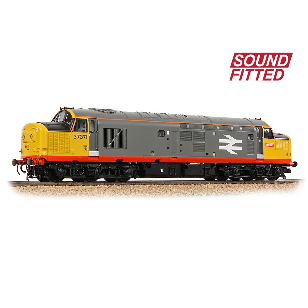 Model train with BR logo on a white background, featuring 'Sound Fitted' text.