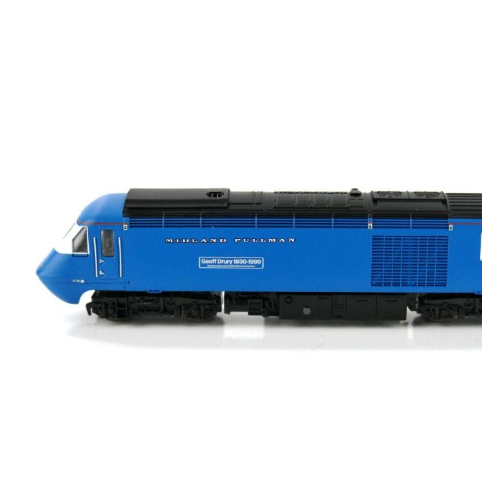 Dapol Class 43 HST Blue Pullman model train side view with Midland Pullman livery.