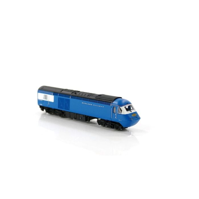 Dapol Class 43 HST Blue Pullman model train displayed in an elegant pose on a white background.