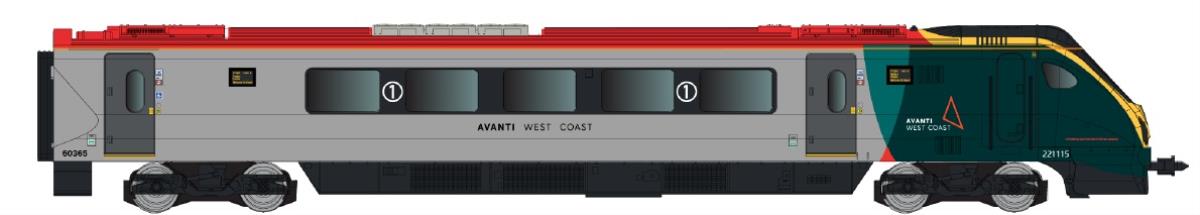 Dapol Class 221 115 Avanti West Coast Red Power Car Roof DA2D-023-005