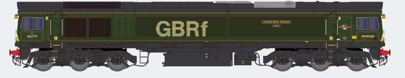 Dapol Class 66 779 'Evening Star' GBRf Green (DCC-Sound) DA2D-066-007S