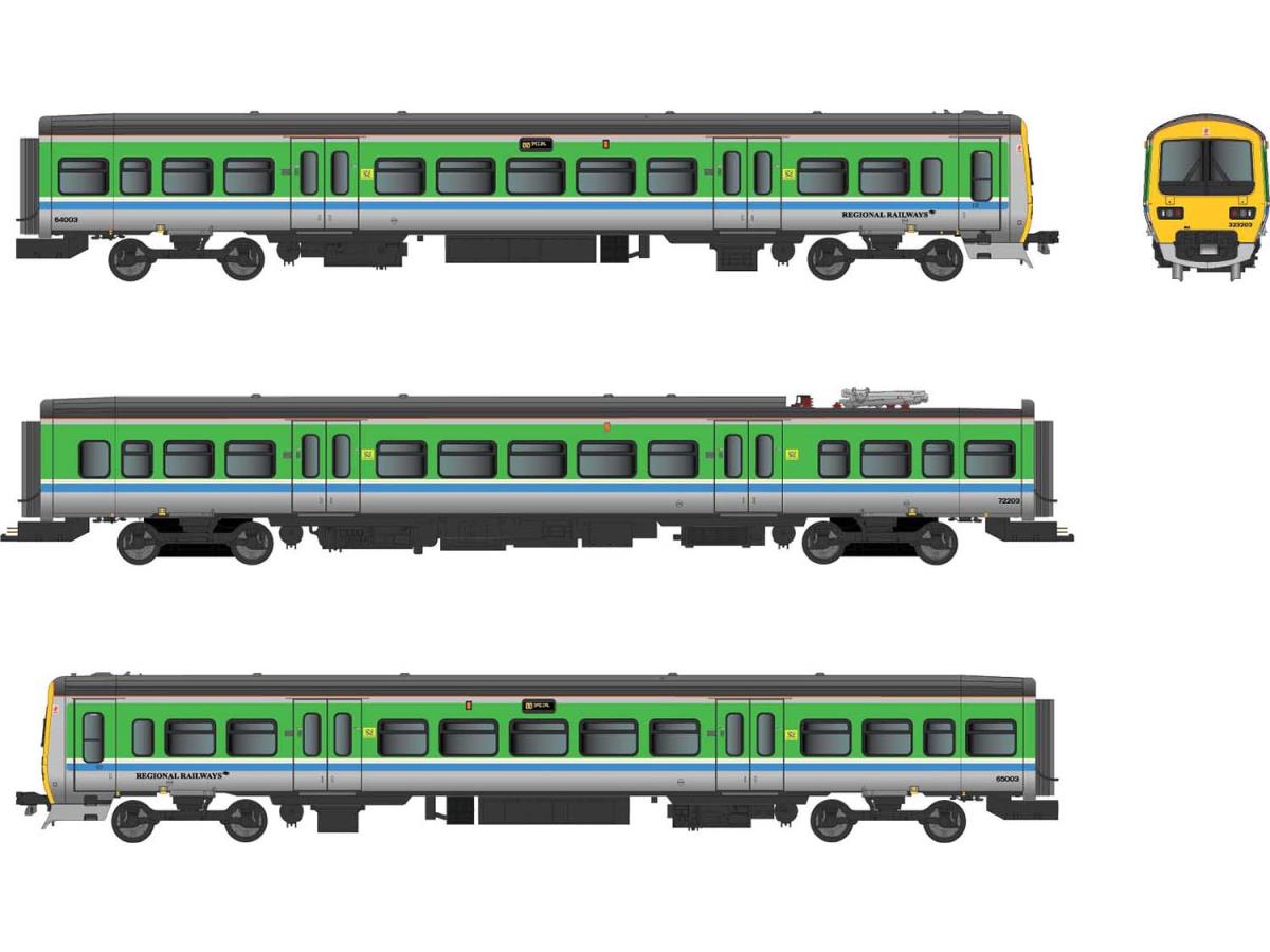 Dapol Class 323 203 3 Car EMU Regional Rail Centro (DCC-Sound) DA4D-323-001S