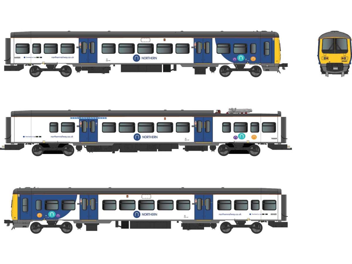 Dapol Class 323 225 3 Car EMU Northern DA4D-323-006