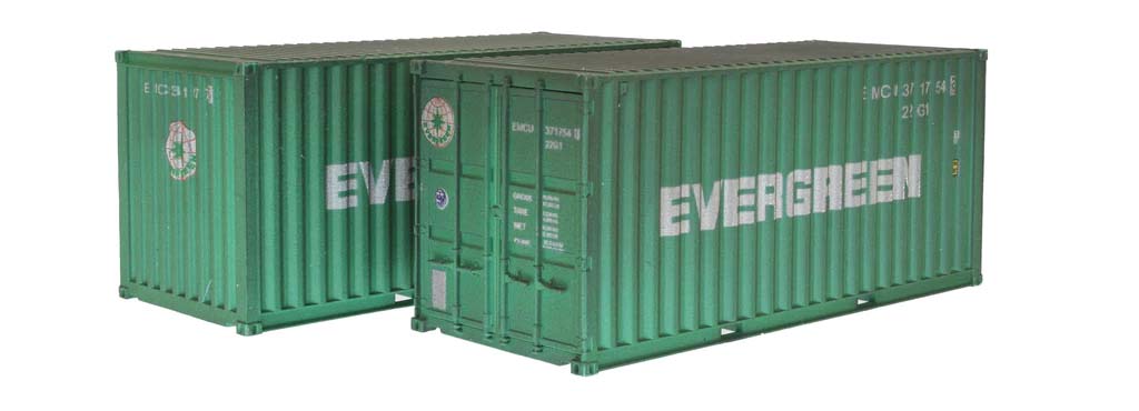 Dapol 20ft Container Pack (2) EISU Weathered DA4F-028-056