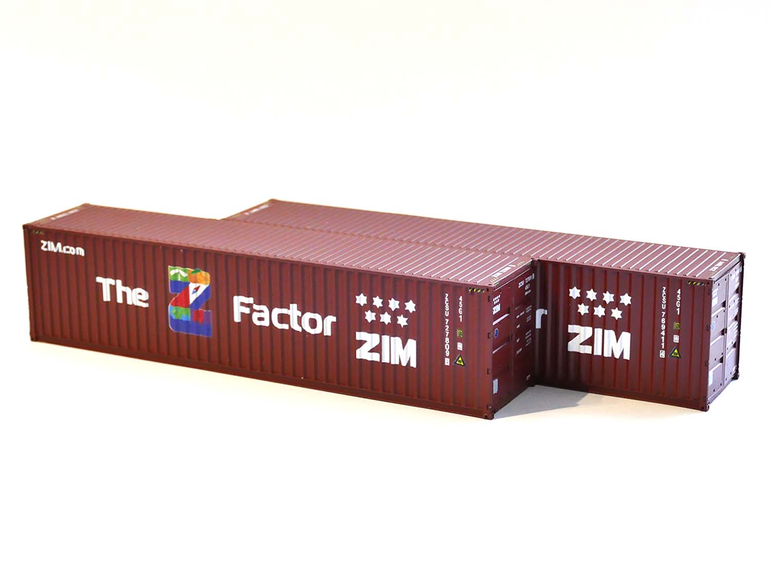 Dapol 40ft Hi-Cube Container Pack (2) ZIM DA4F-028-152