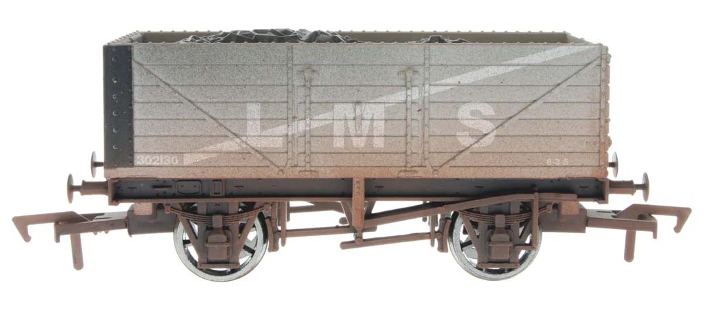 Dapol 7 Plank Wagon LMS 302099 Weathered DA4F-071-175